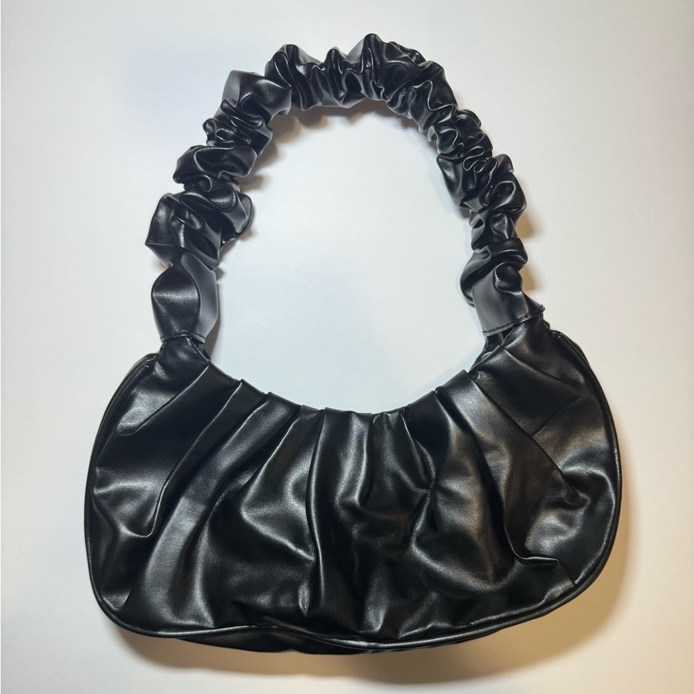 SHEIN Black Ruched Shoulder Bag